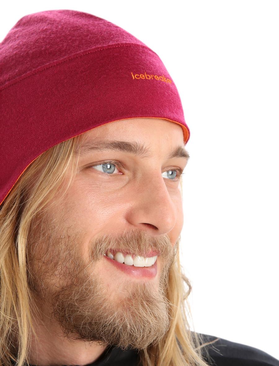 Czapki Icebreaker Unisex Merino Quantum Beanie Męskie Różowe | PL 1861SGLO